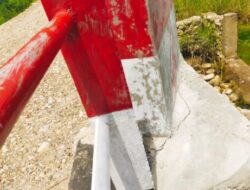 Jembatan Mini Desa Rabasa Hain Baru Selesai Dikerjakan Sudah Mulai Retak