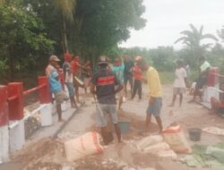 Gerak Cepat! Jembatan Mini Di Rabasa Hain Yang Retak Kembali Diperbaiki