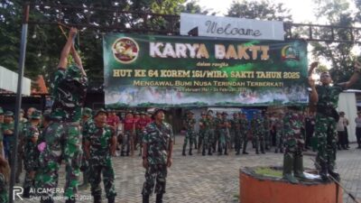 Kodim Belu Gelar Giat Karya Bakti Menyambut HUT Korem Ke – 64