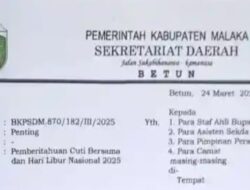 Pemda Malaka Umumkan Cuti Bersama dan Libur Nasional 2025, Berikut Jadwalnya