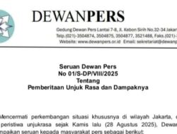 Dewan Pers Keluarkan Seruan Resmi: Media Harus Profesional, Aparat Lindungi Jurnalis