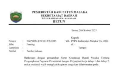 Resmi! Pemkab Malaka Jadwalkan Penyerahan SK PPPK di Pantai Cemara, Ada Ketentuan Khusus Bagi Peserta