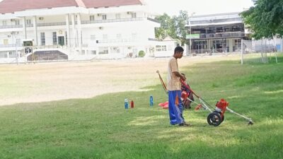 Dispora Malaka Rawat Lapangan Umum Betun, Bukti Nyata Urus Olahraga Berprestasi