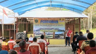 Peresmian SD Kecil Nekto Jadi Sejarah Baru, Warga Raiulun Haru Sambut Wabup Malaka HMS