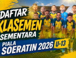 Klasemen Sementara Piala Soeratin U-13 2026: Persaingan Grup B Makin Sengit