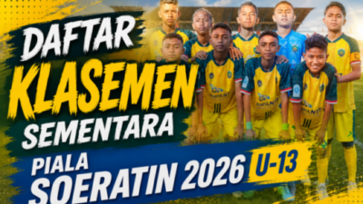 Klasemen Sementara Piala Soeratin U-13 2026: Persaingan Grup B Makin Sengit