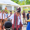 Penuh Keakraban, Bupati Malaka SBS Sambut Bupati Covalima Timor-Leste dengan Tarian Likurai